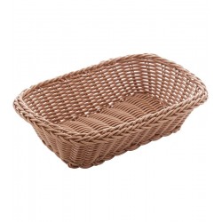 Cesta De 25cm X 18,1cm X 6,8cm Rattan Plástico Retangular